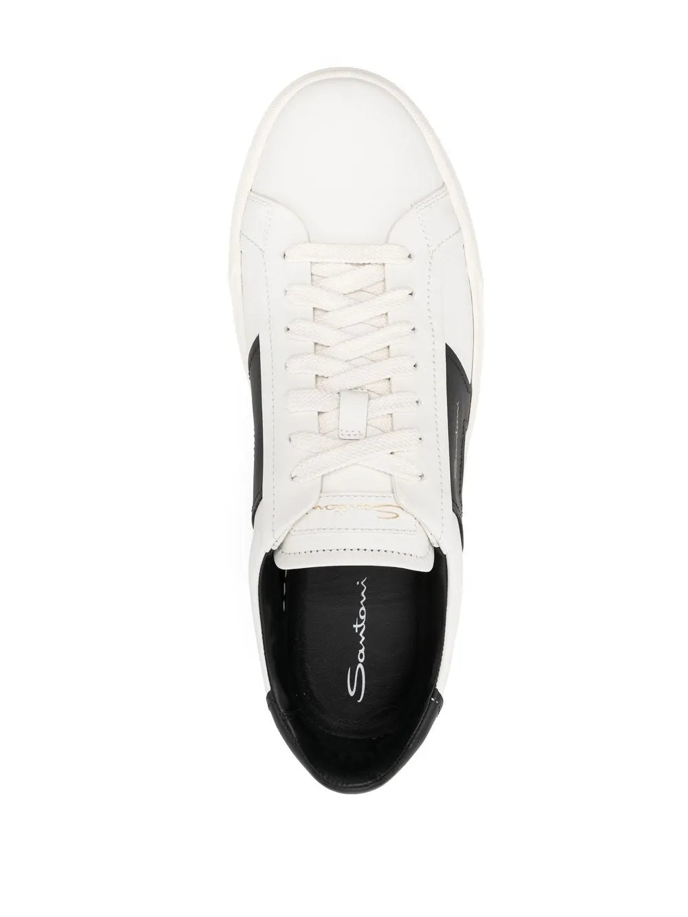 Santoni Leather Low-Top Sneakers