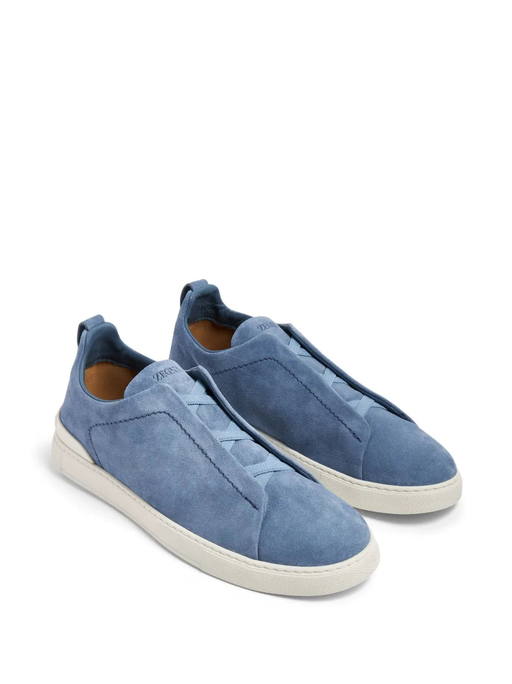 Zegna Round-Toe Suede Sneakers