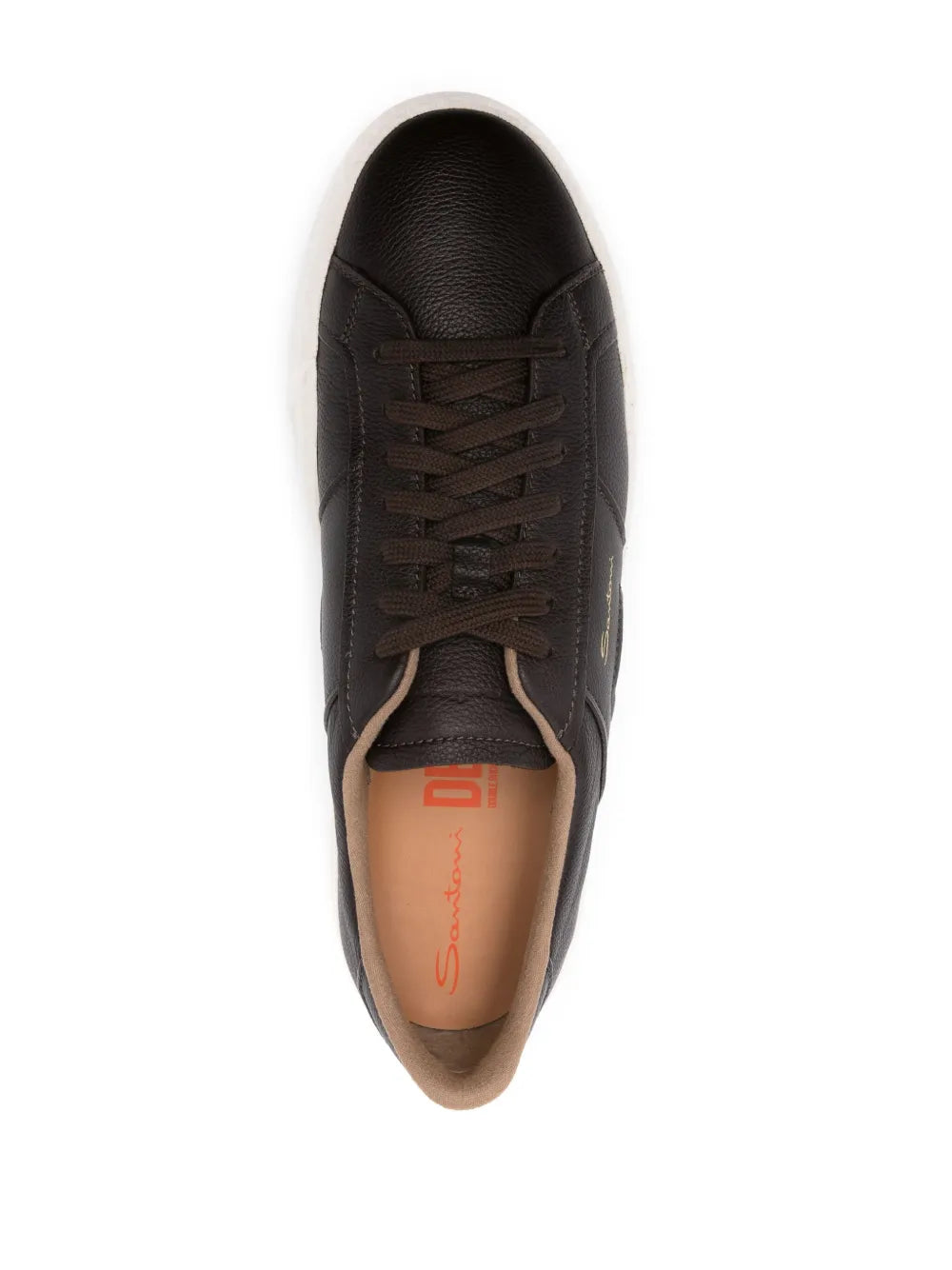 Santoni Lace-Up Leather Sneakers