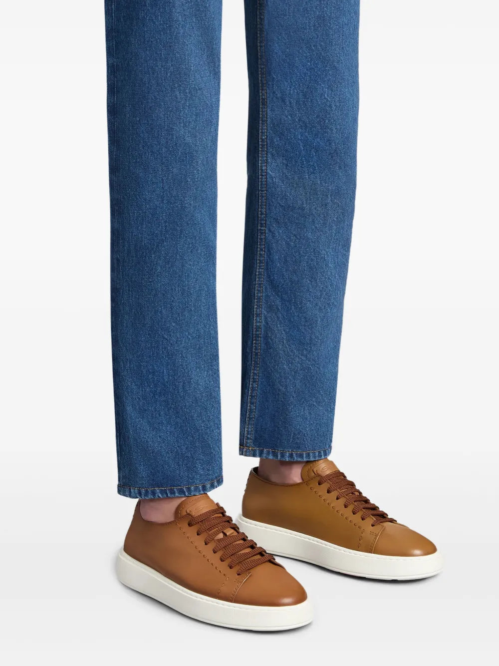 Santoni Leather Sneakers