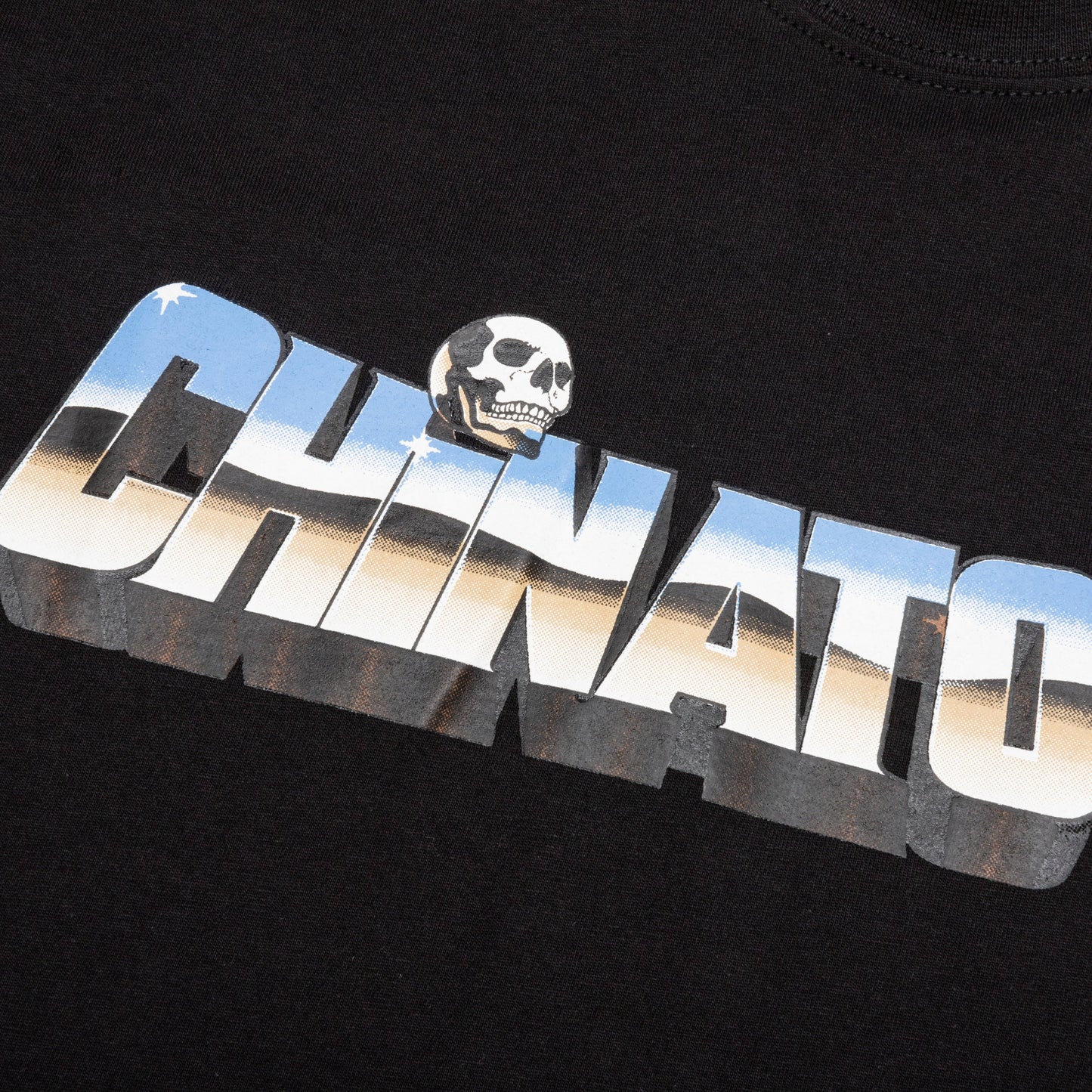 Chinatown Chrome Skull Tee - Black