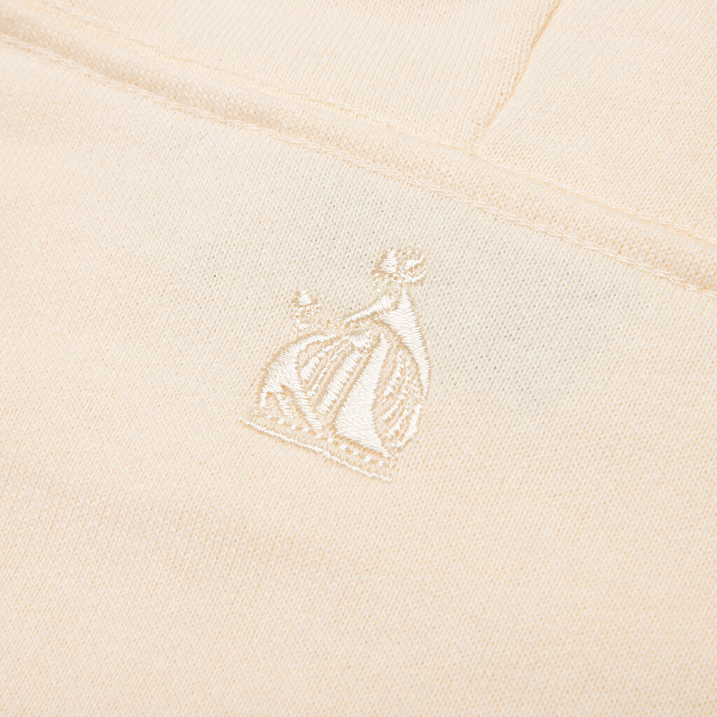 Embroidered Hoodie - Cream