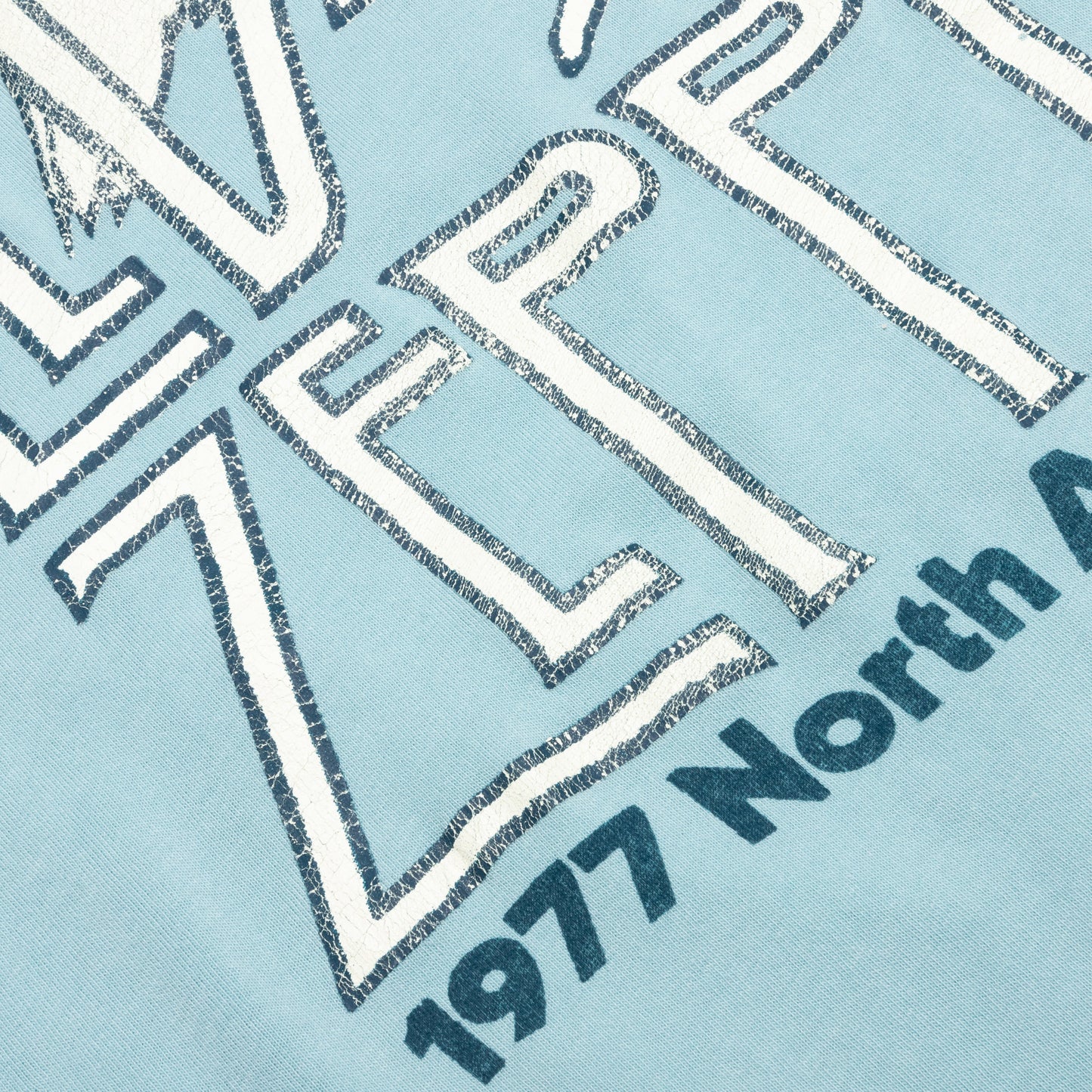 Led Zeppelin 1977 North American Tour Crew Tee - Blue Haze