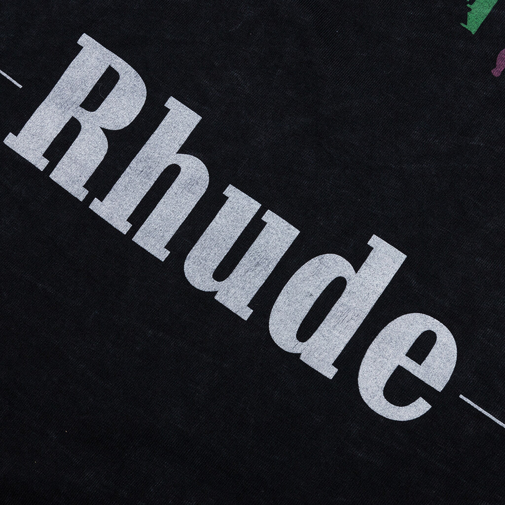 Neon Box Perspective Graphic Tee - Black
