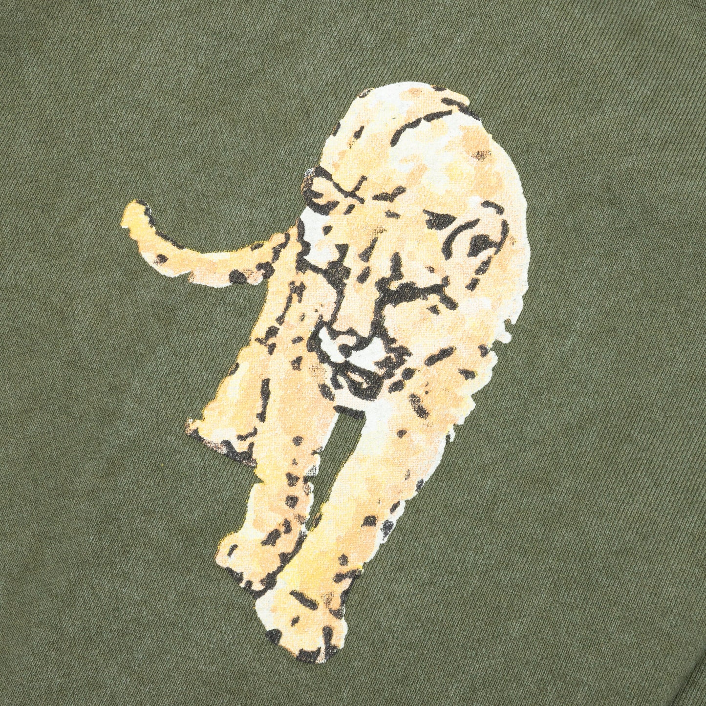Wolf In Nature Graphic Crewneck - Olive