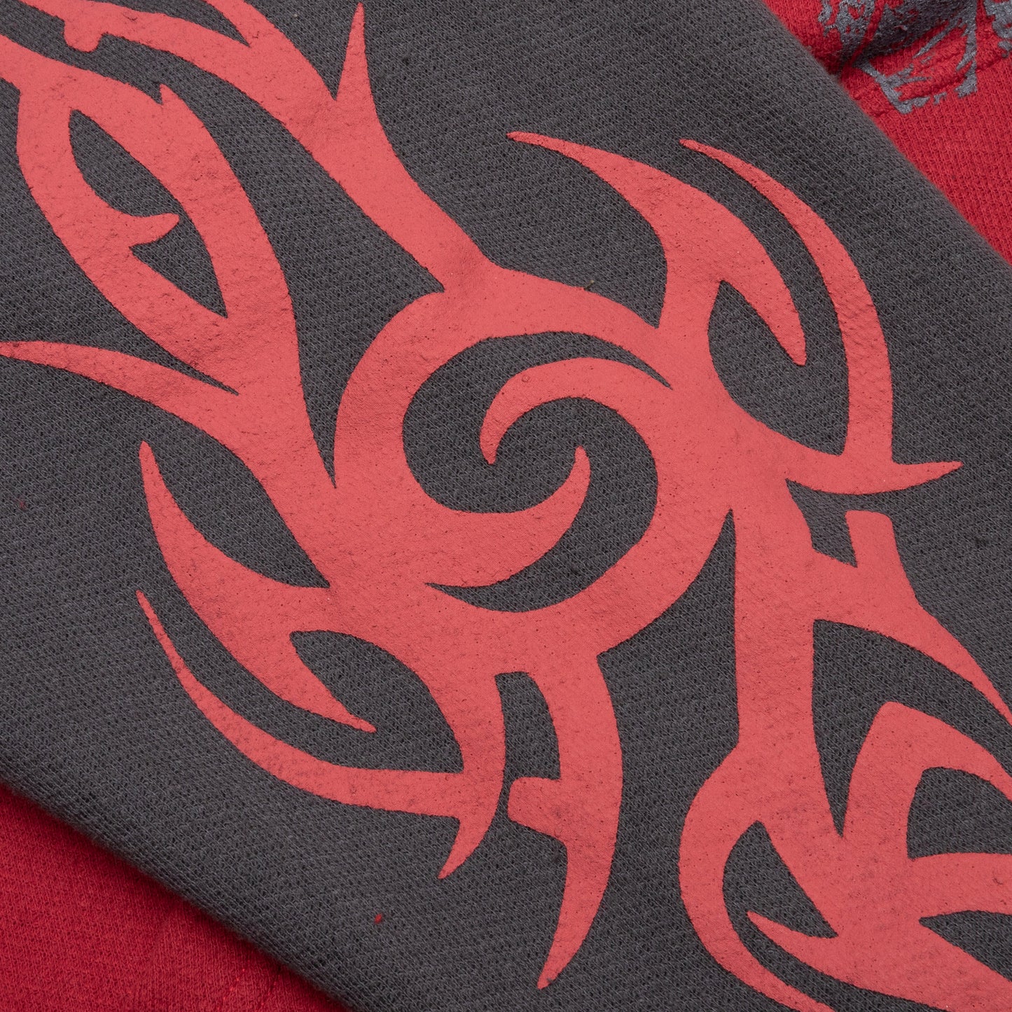 Tribal Batwing Hoodie - Red/Black