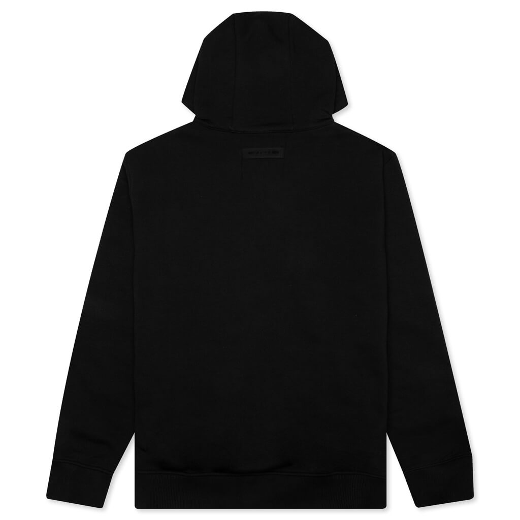 Double Zip Hoodie - Black