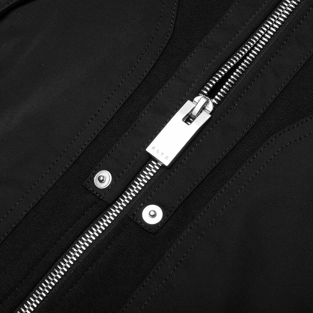 Double Zip Hoodie - Black