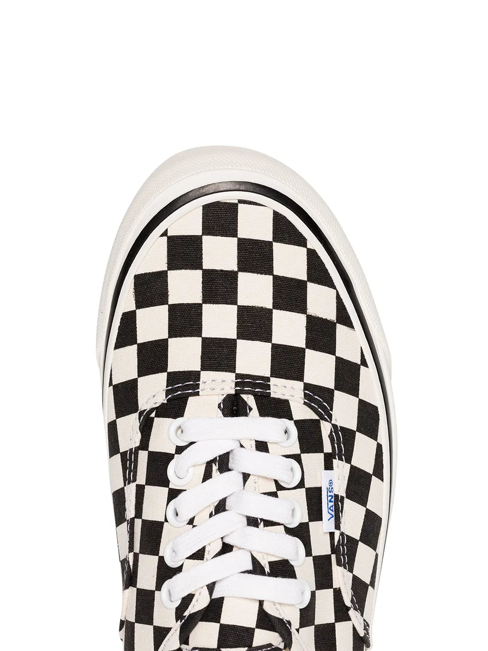 Vans Black And White Ua Classic Lace-Up Dx Check Cotton Sneakers