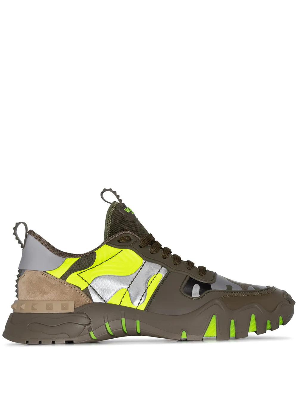 Valentino Garavani Rockrunner Camouflage-Print Leather Sneakers