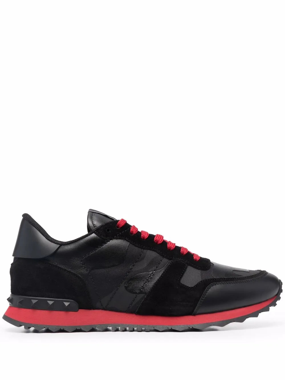 Valentino Garavani Camouflage Noir Rockrunner Sneakers