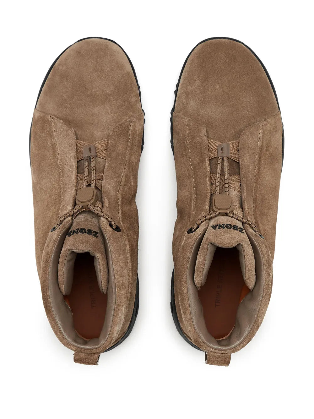 Zegna Triple Stitch Vetta Suede Sneakers