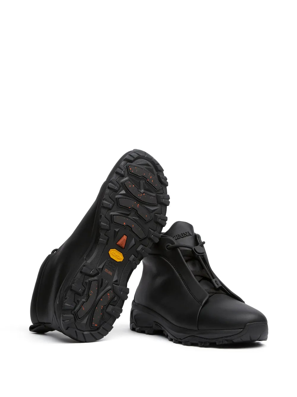 Zegna Triple Stitch Vetta Leather Sneakers