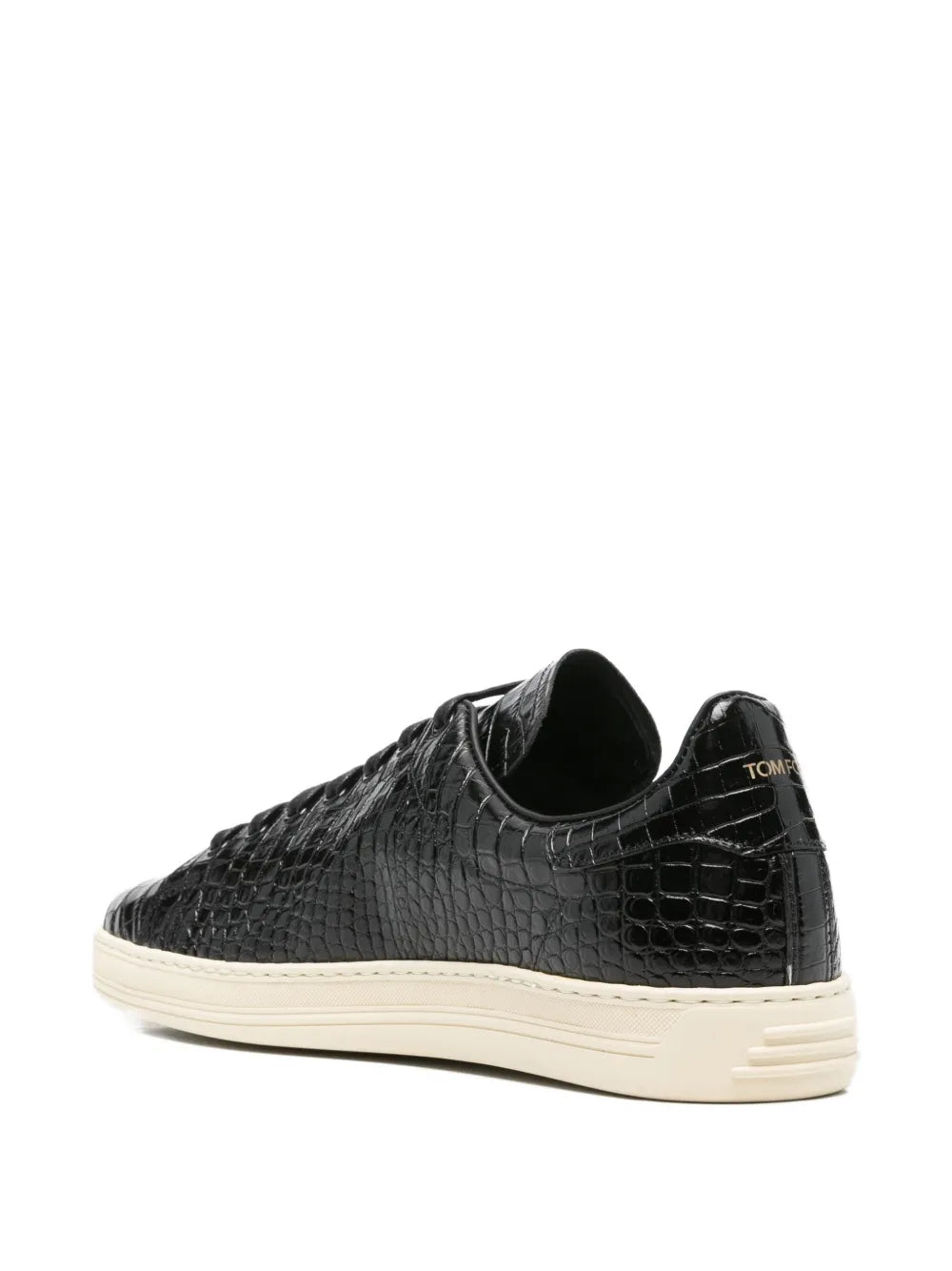 Tom Ford Crocodile-Embossed Leather Sneakers