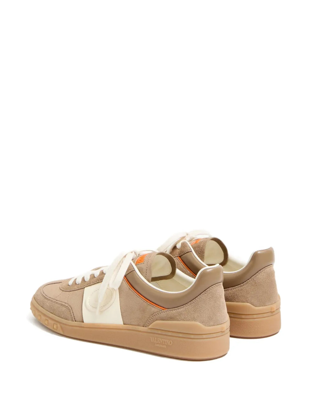 Valentino Garavani Upvillage Low Top Trainer In Split Leather And Calfskin Nappa Leather