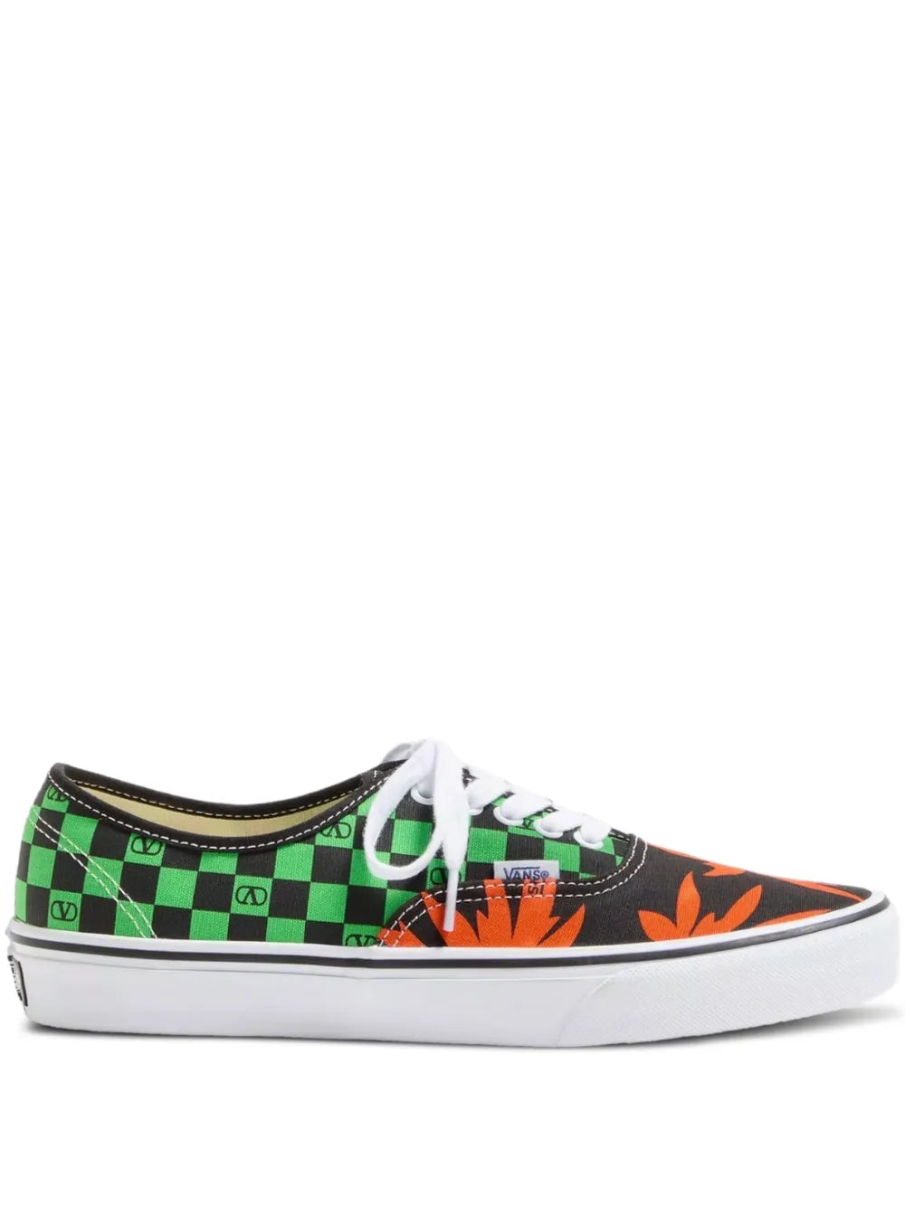 Valentino Garavani X Vans Vlogo Checkerboard And Tropical Leaves-Print Sneakers