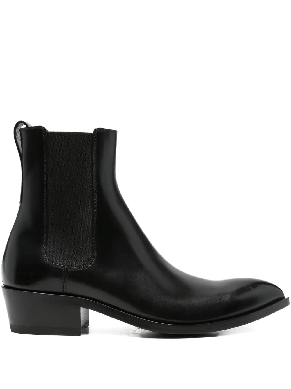 Tom Ford Leather Pointed-Toe Chelsea Boots