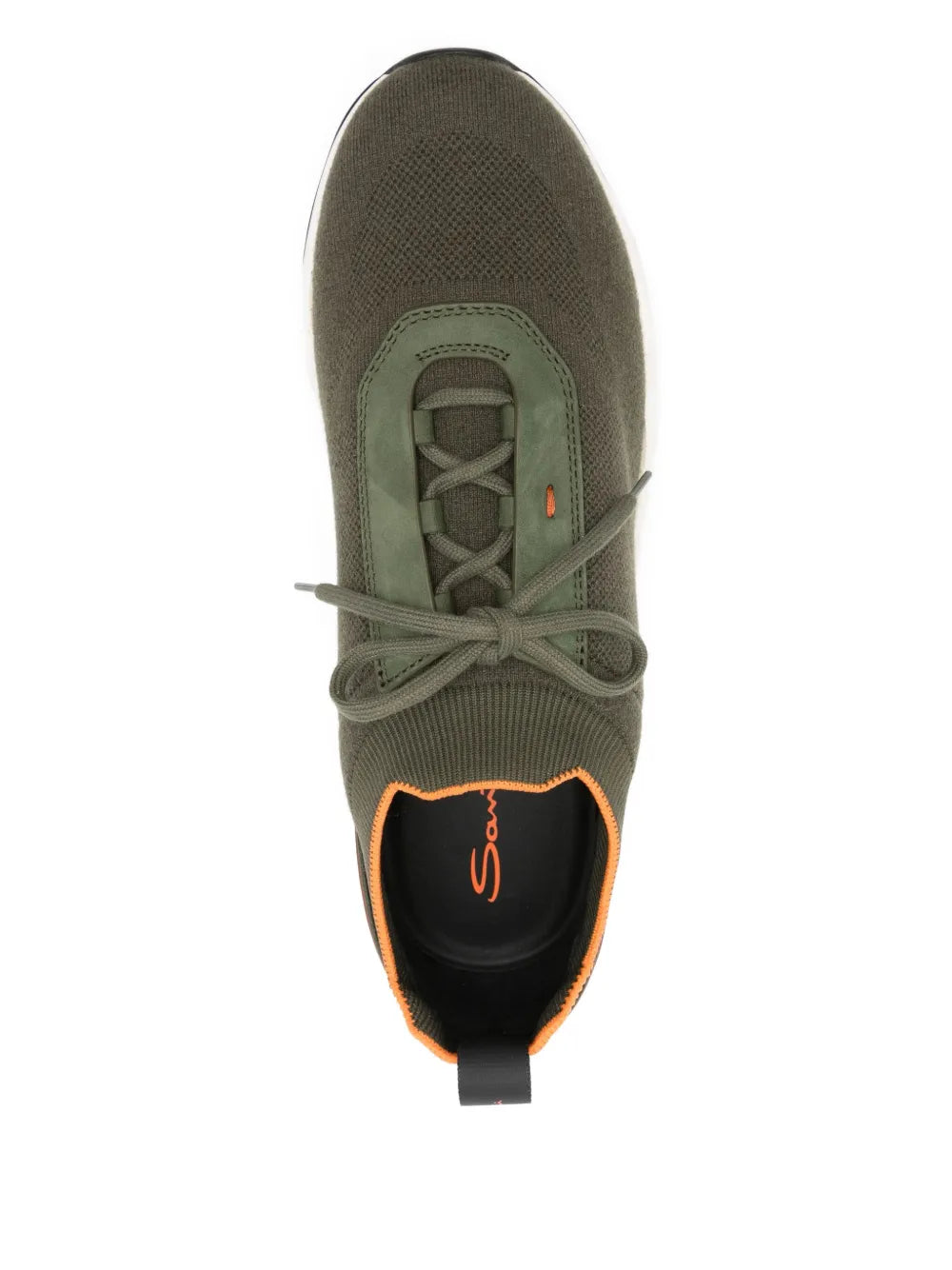 Santoni Lace-Up Panelled Sneakers