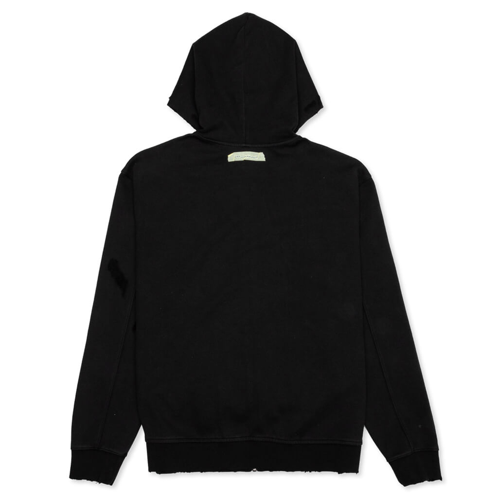 Mask Hoodie Zip-Up - Black