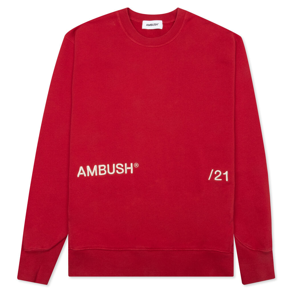 Inserts Crewneck - Red/Off White