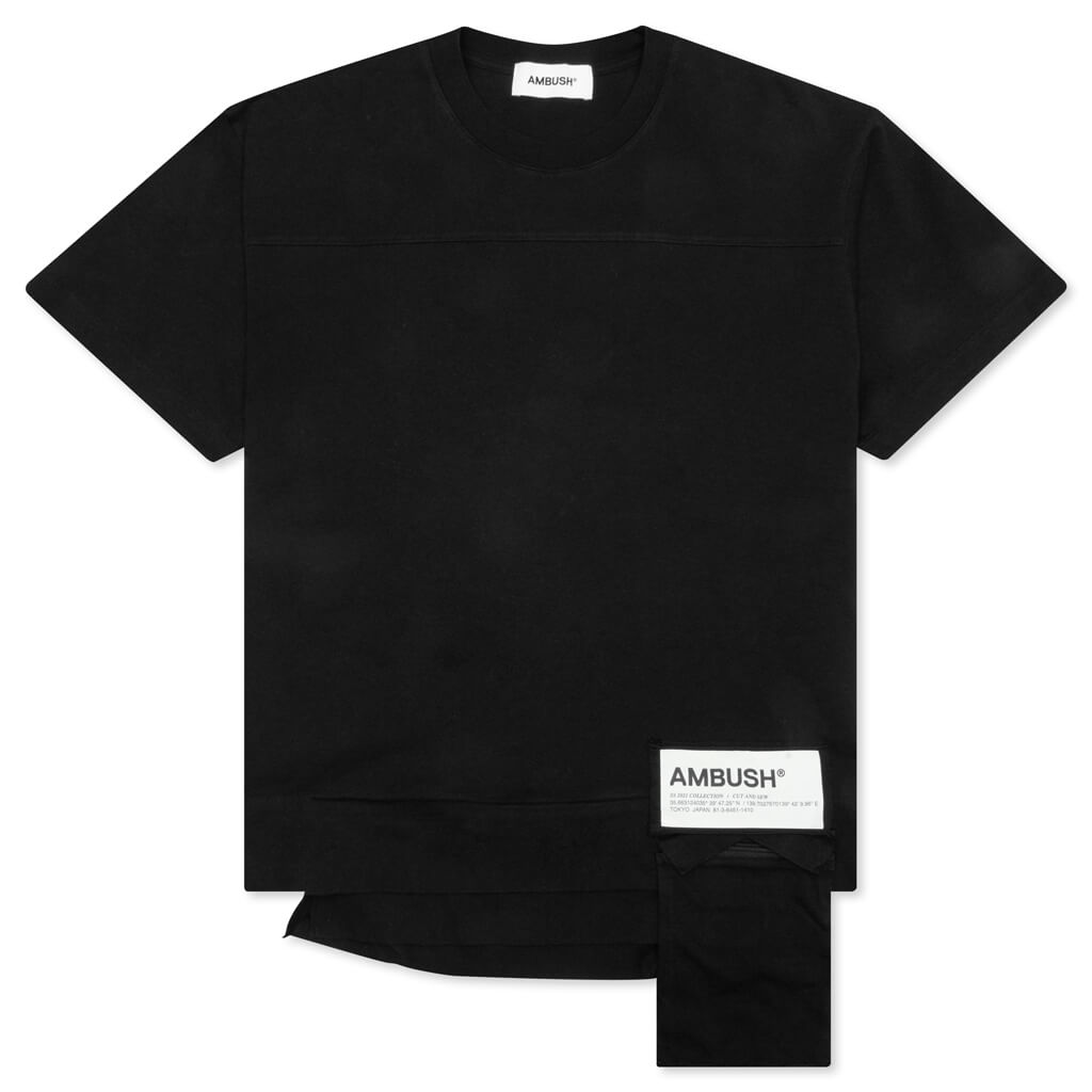 Waist Pocket Jersey T-Shirt - Black/White