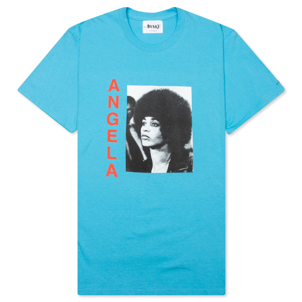 Awake Angela Davis S/S Tee - Aquatic