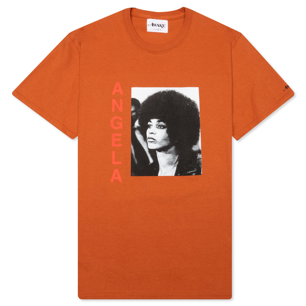 Awake Angela Davis S/S Tee - Coffee