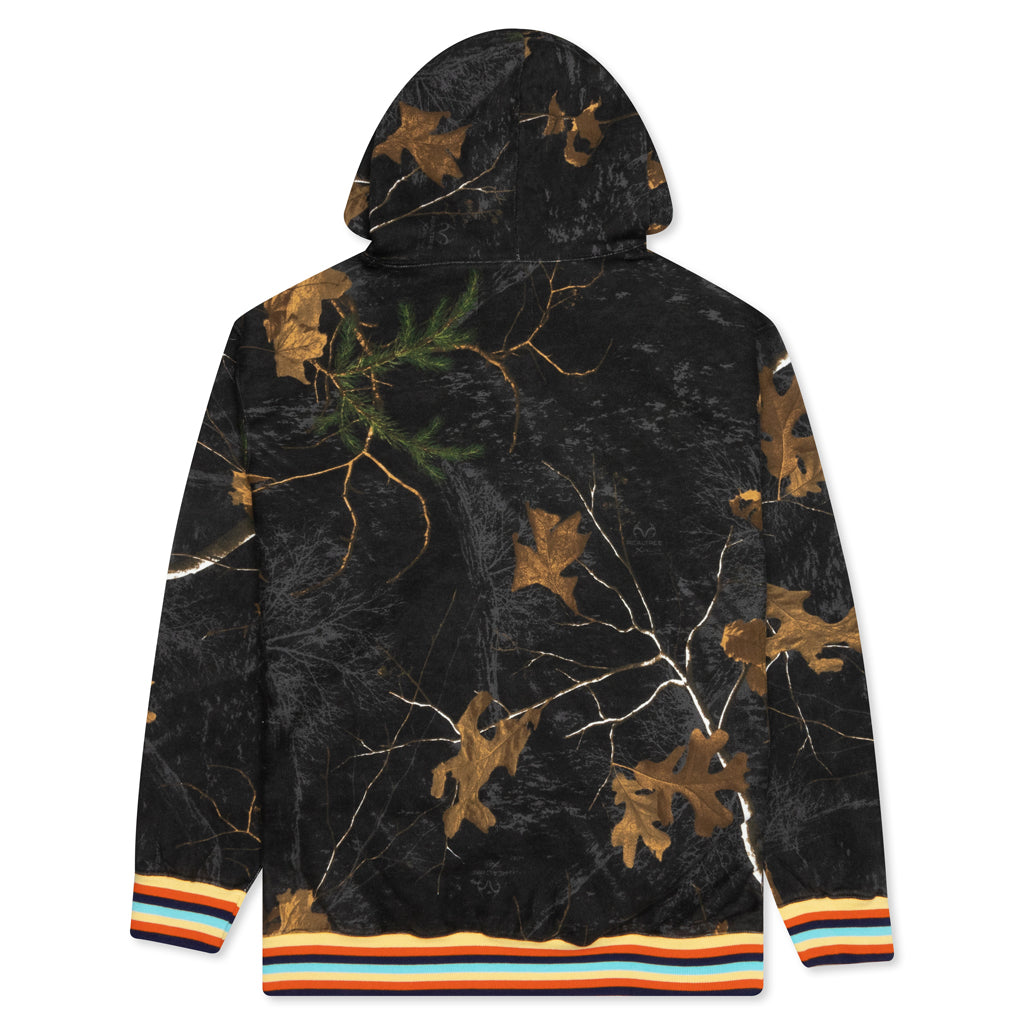 Awake Blocked Logo Hoodie with Stripe Rib - Real Tree