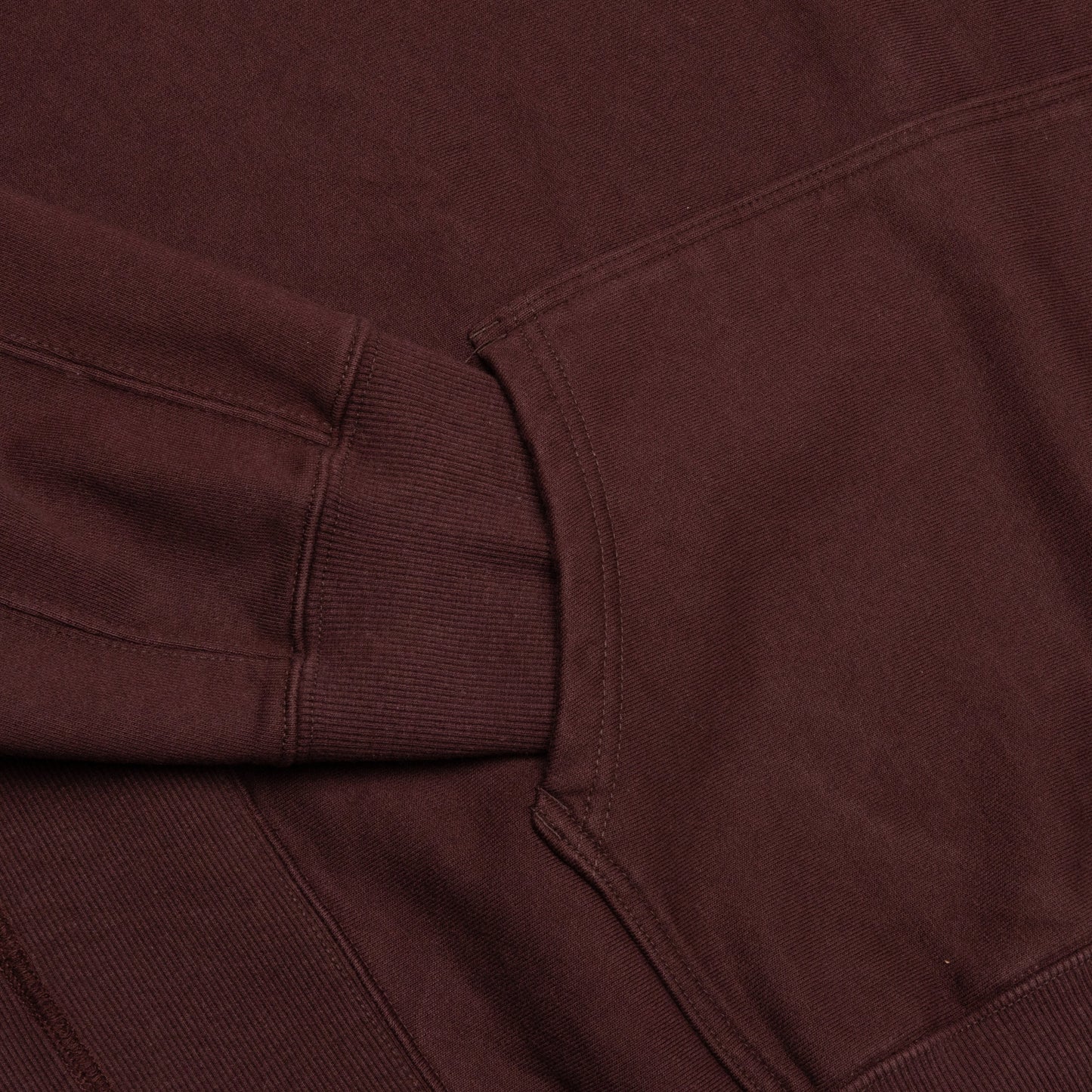 Awake Classic Outline Logo Paneled Embroidered Hoodie - Brown