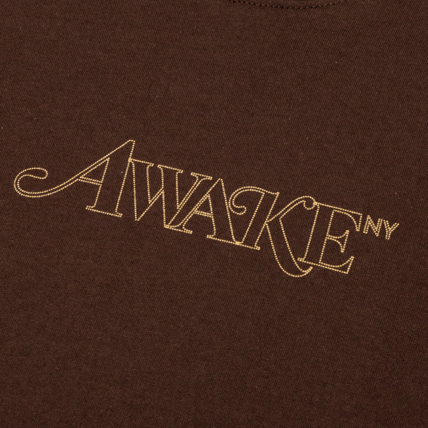 Awake Classic Outline Logo S/S Tee - Brown