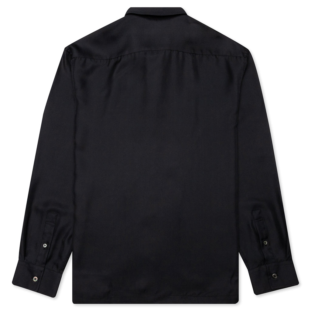 Awake Flowers Silk Shirt - Black
