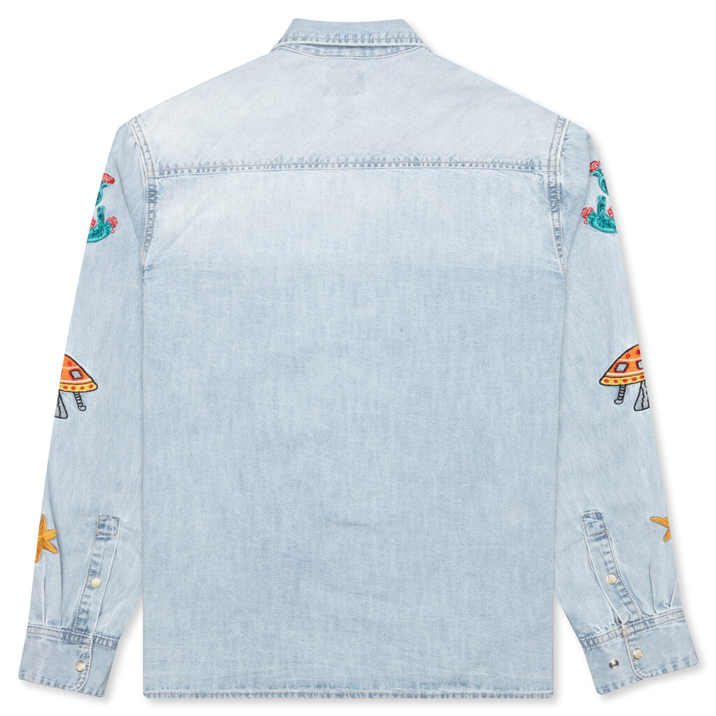 BB Hillside L/S Woven - Infinity