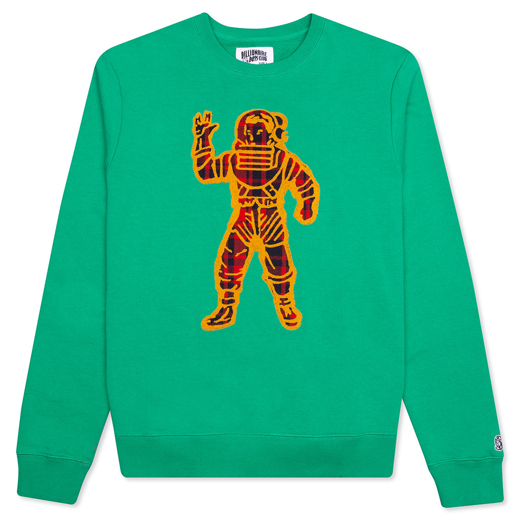 BB Plaid Naut Crew - Ming Green