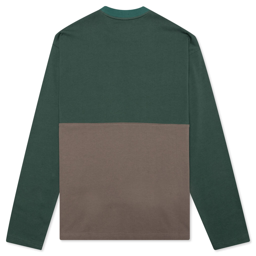 Embroidered L/S Football Shirt - Forest Green