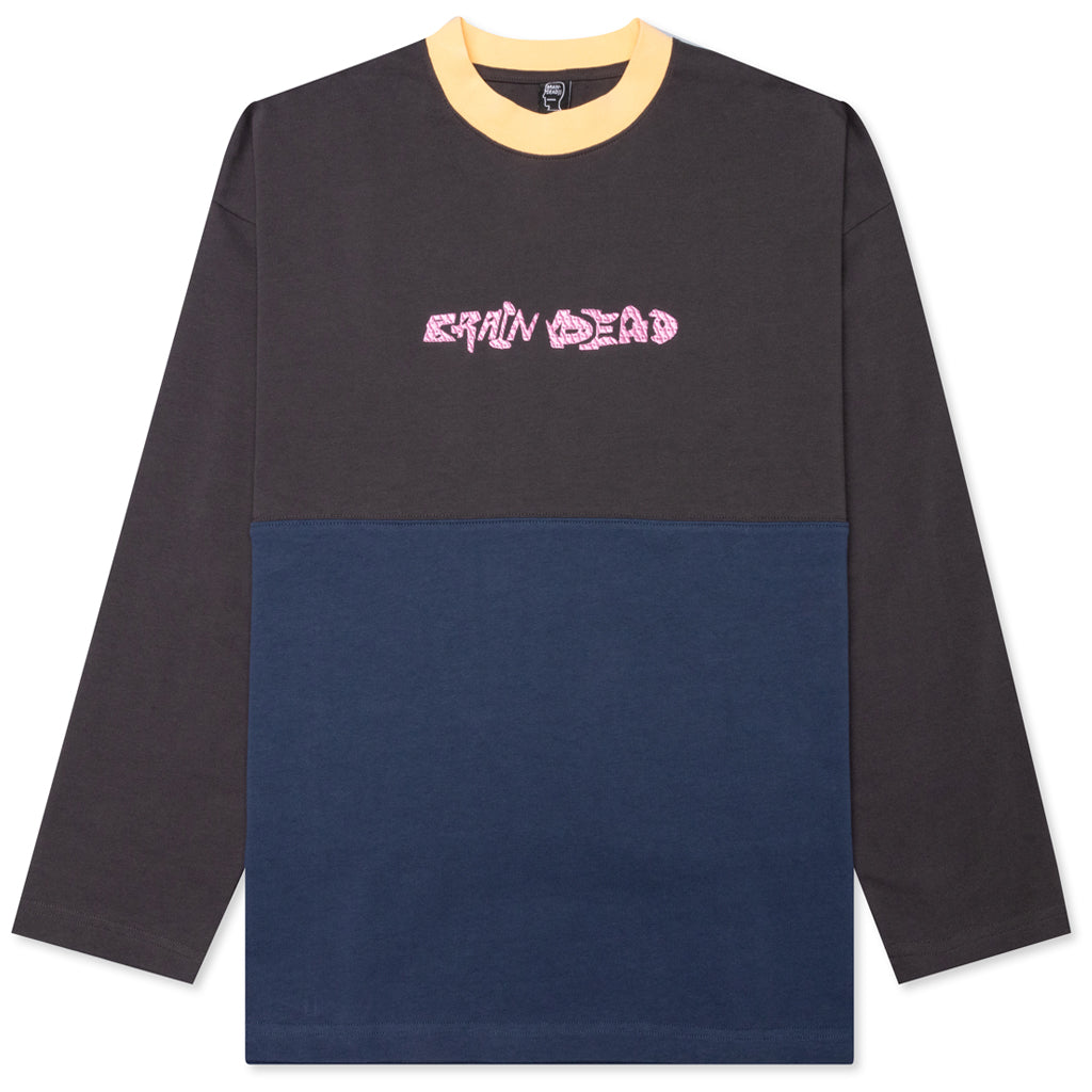 Heavyweight Embroidered Paneled Shirt - Black