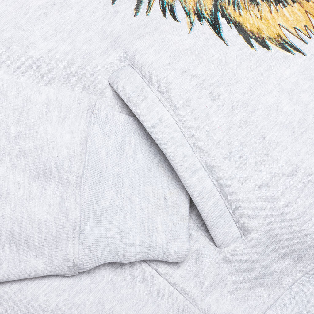Chinatown Beware Sketch Hoodie - Ash Grey