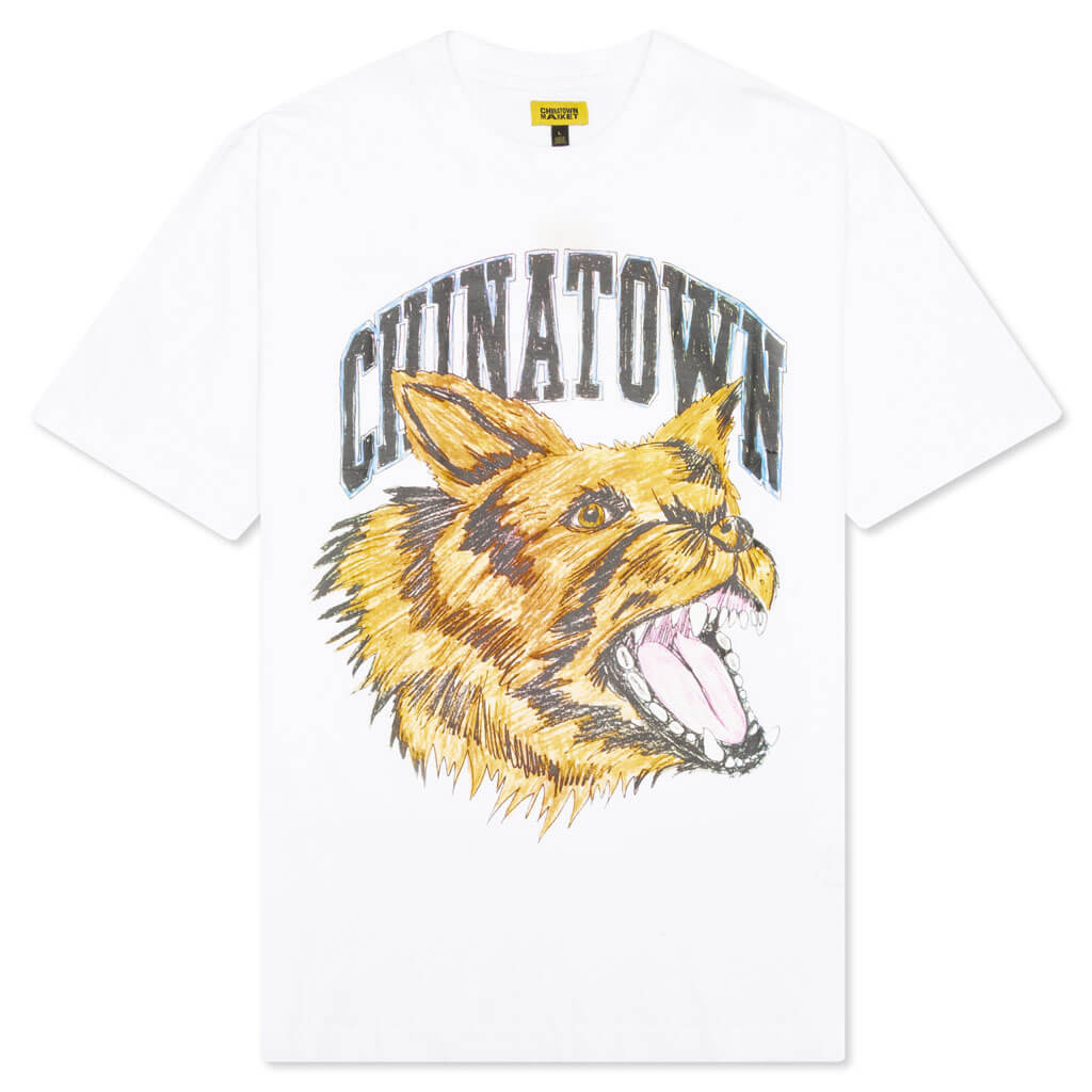 Chinatown Beware Sketch Tee - White