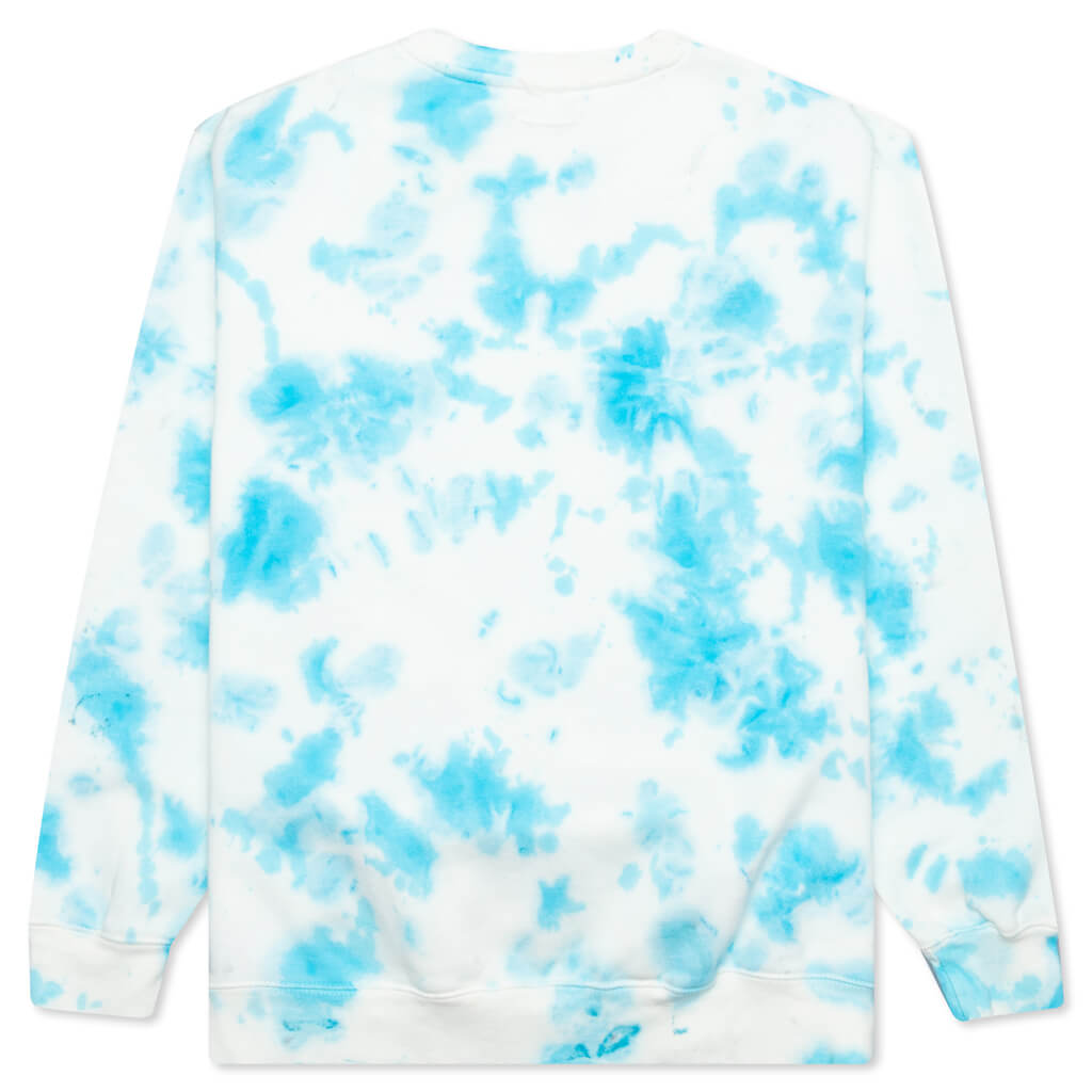 Chinatown Hypercute Crewneck Sweatshirt - Blue Tie Dye