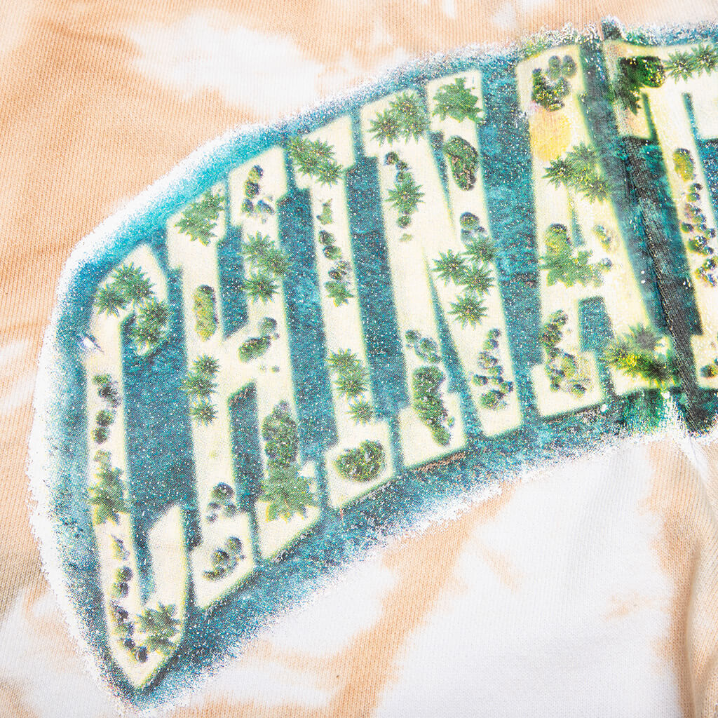 Chinatown Island Arc Sweatshorts - Tan Tie-Dye