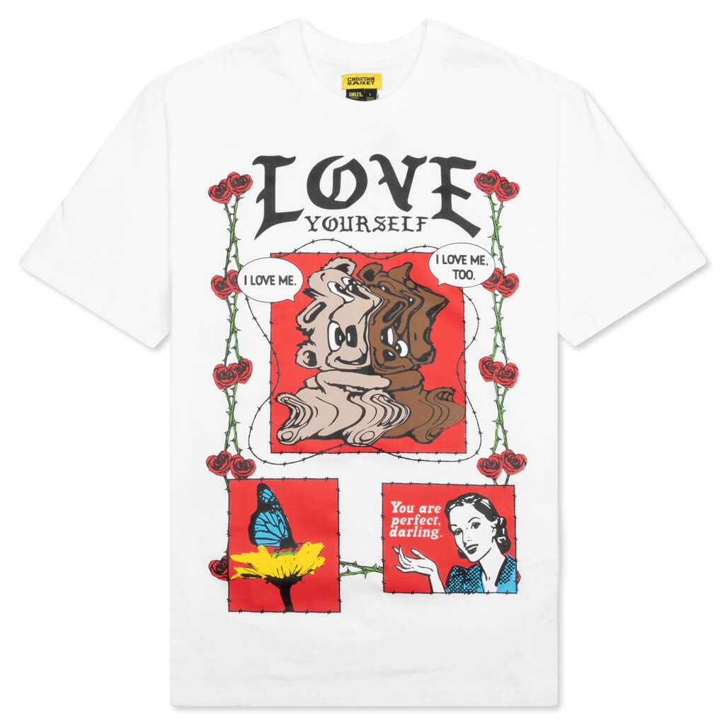 Chinatown Never Be Alone Bear T-Shirt - White