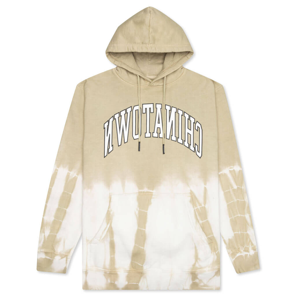 Chinatown Reverse Arc Tie-Dye Hoodie - Tan