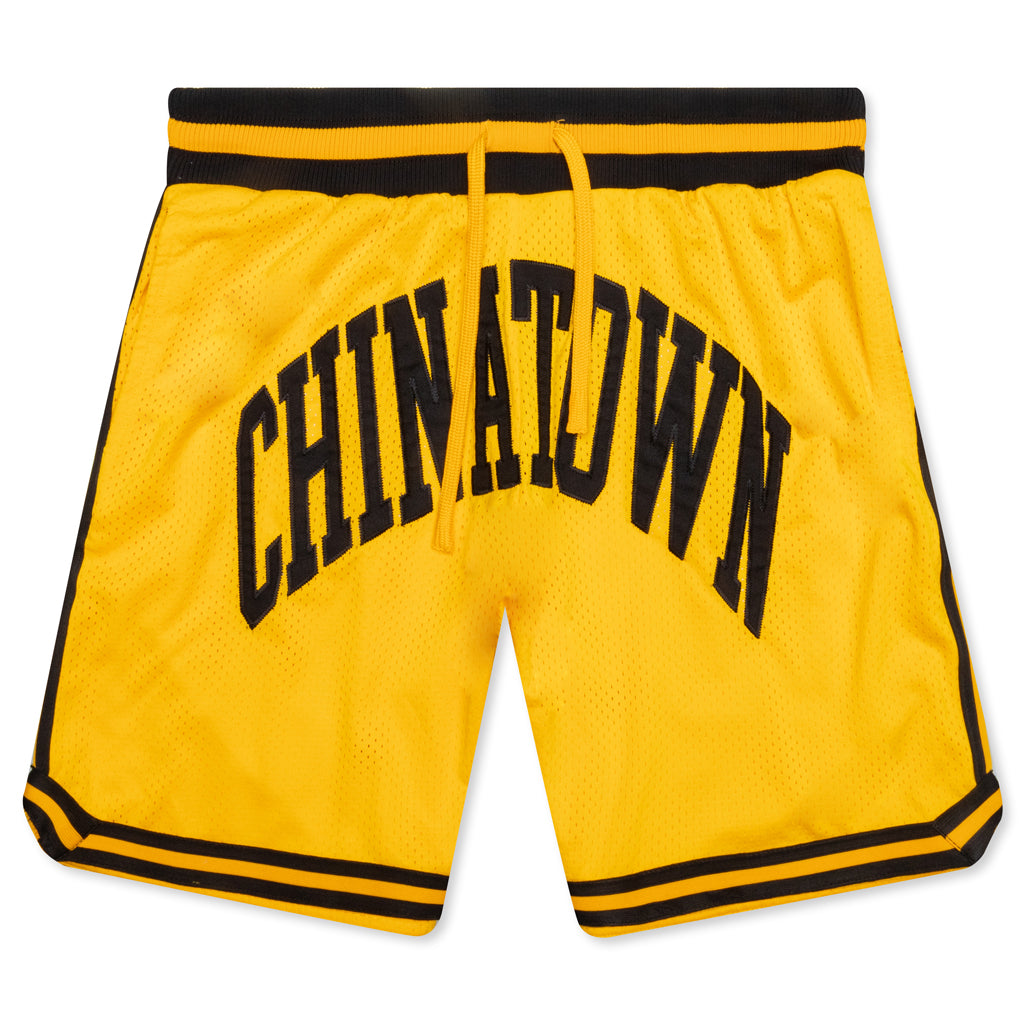 Chinatown Smiley Basketball Shorts - Yellow