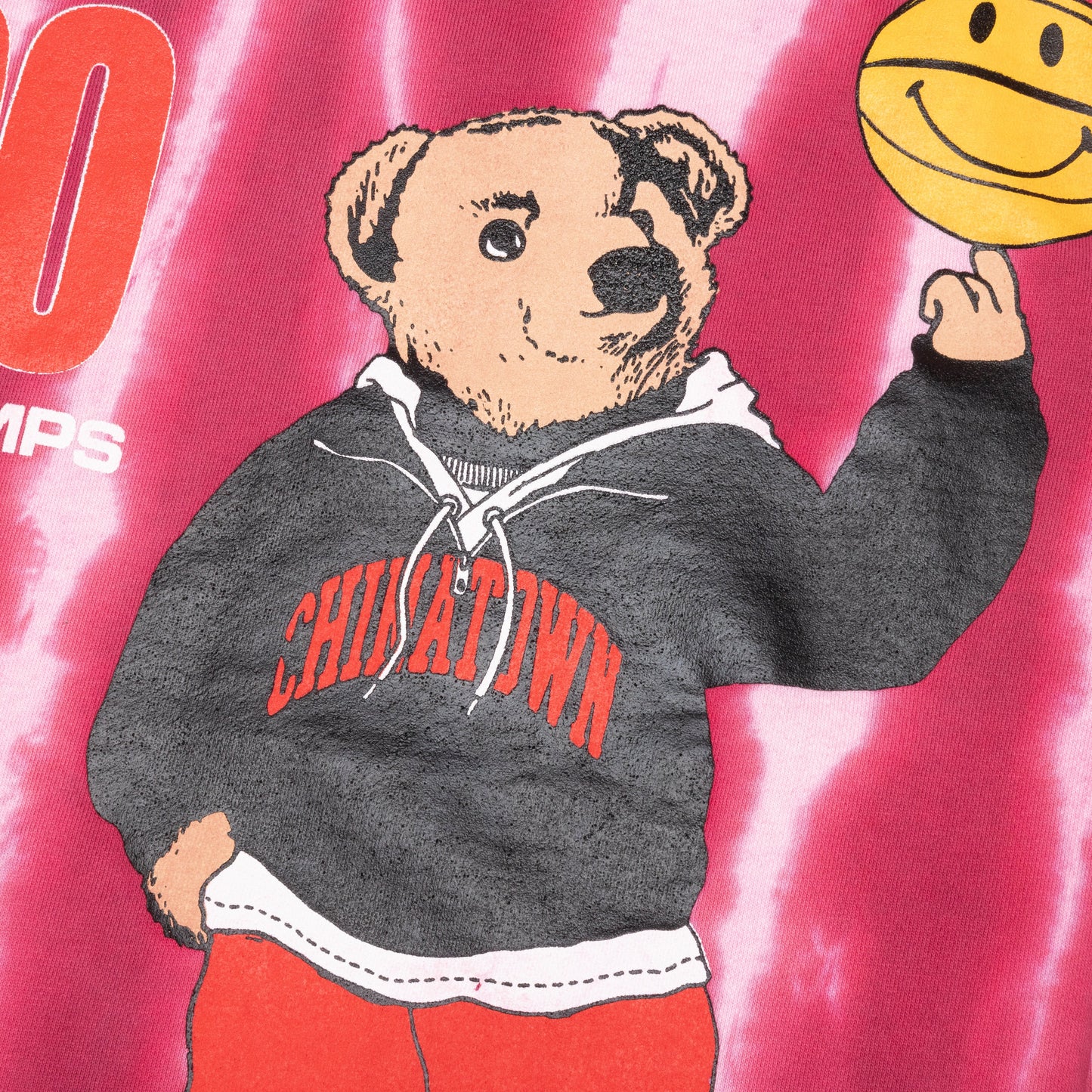 Chinatown Smiley Champion Varsity Bear Crewneck - Red