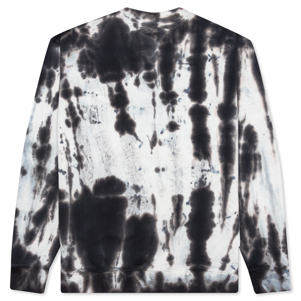 Chinatown Smiley Champions 3 Rings Tie-Dye Crewneck - Grey