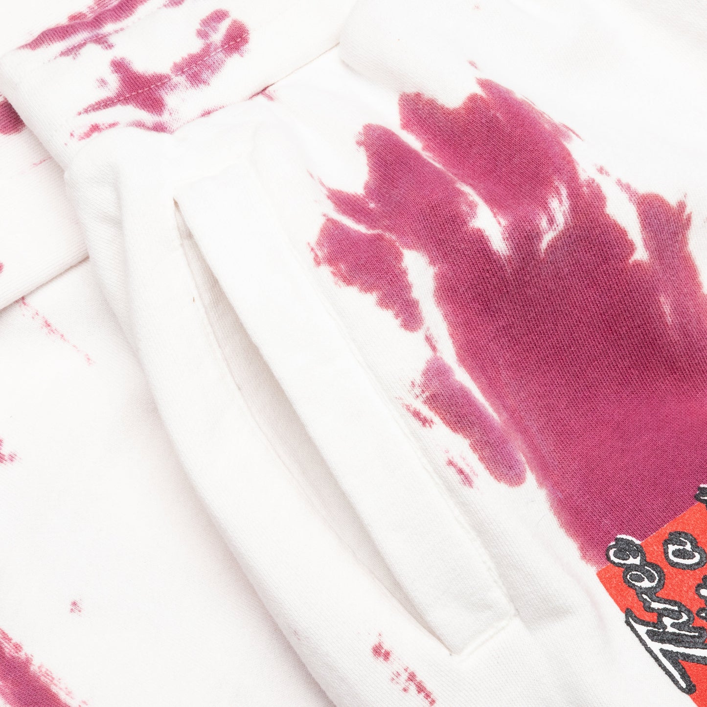 Chinatown Smiley Champions 3 Rings Tie-Dye Sweatpants - Red