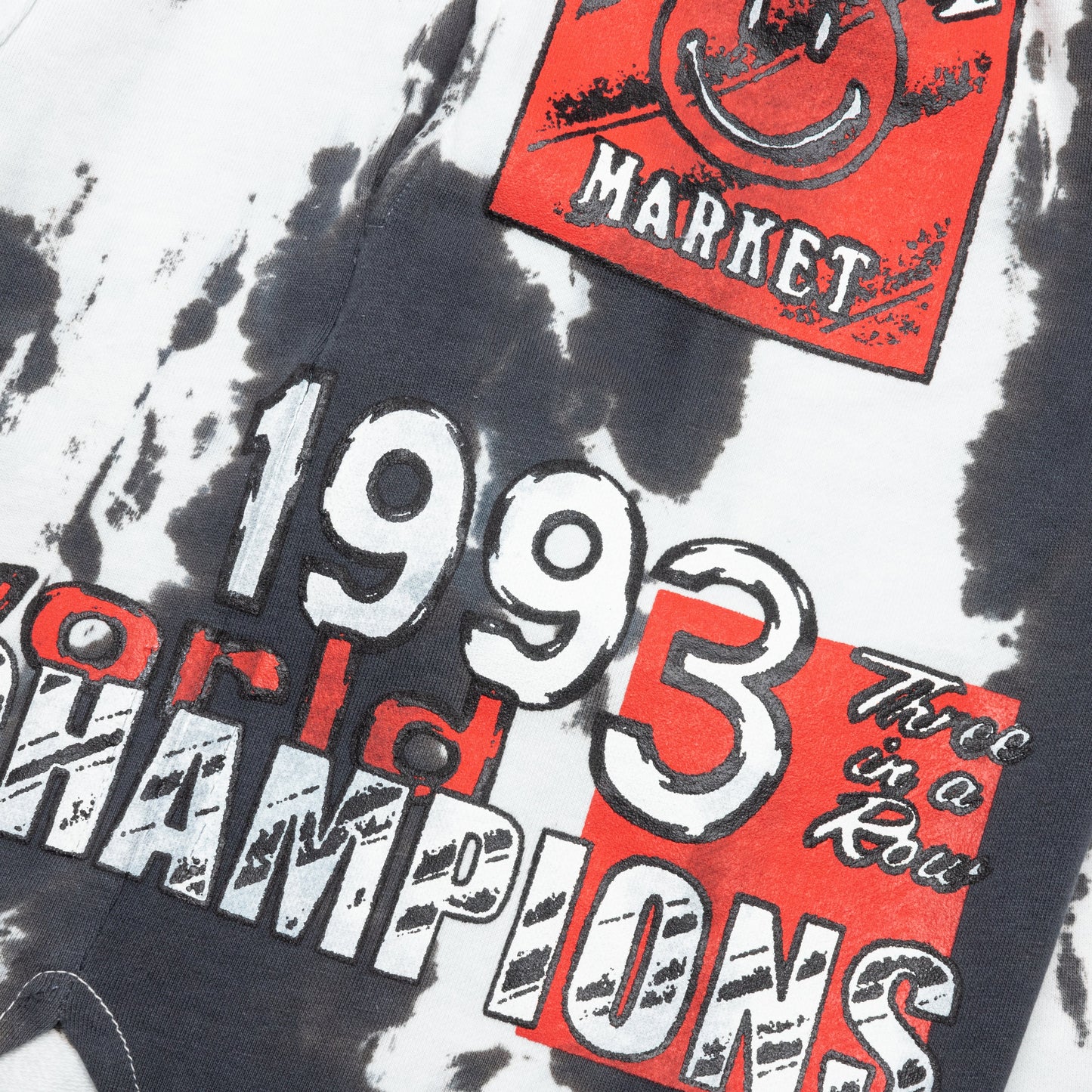 Chinatown Smiley Champions 3 Rings Tie-Dye Sweatshorts - Grey
