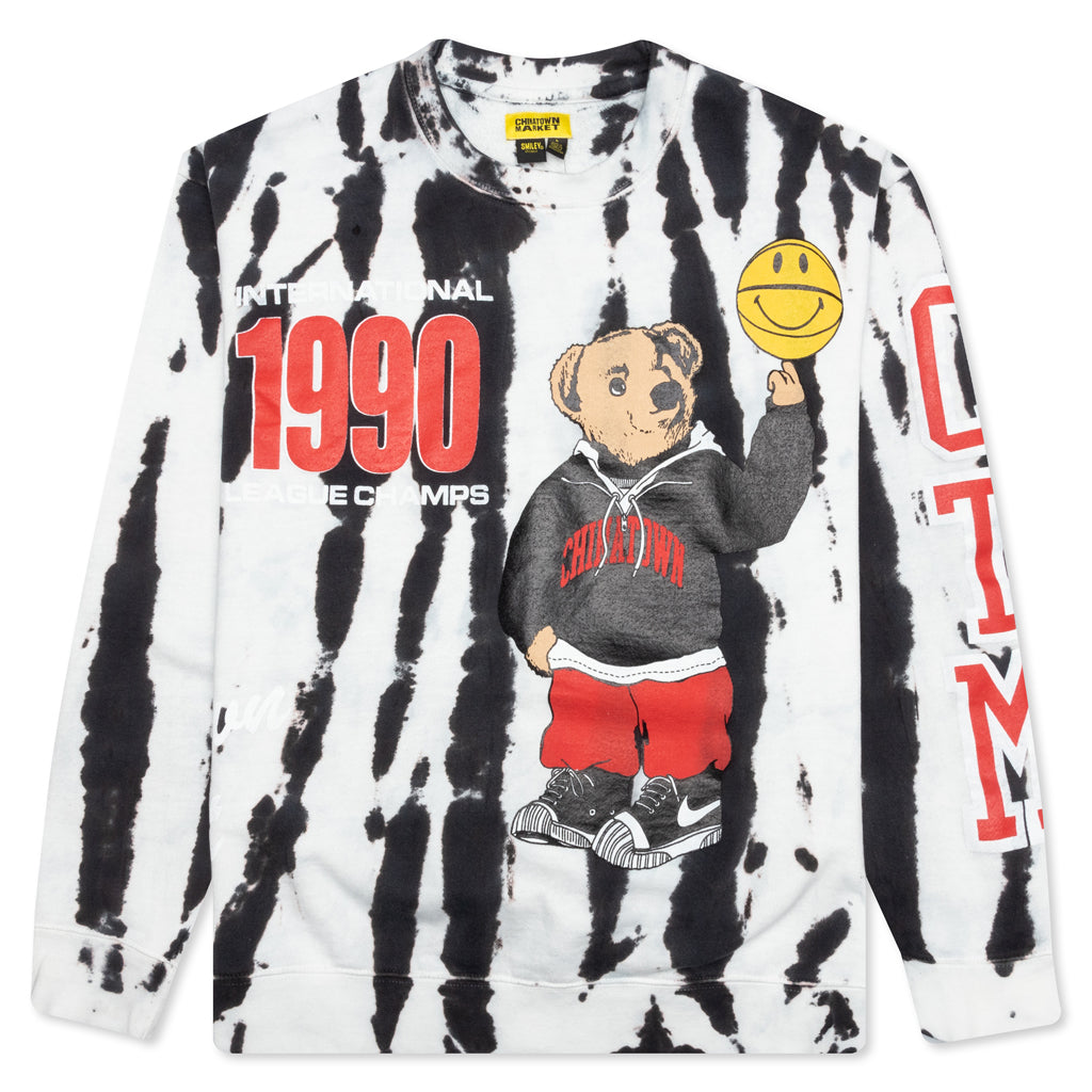 Chinatown Smiley Champions Varsity Bear Crewneck - Grey