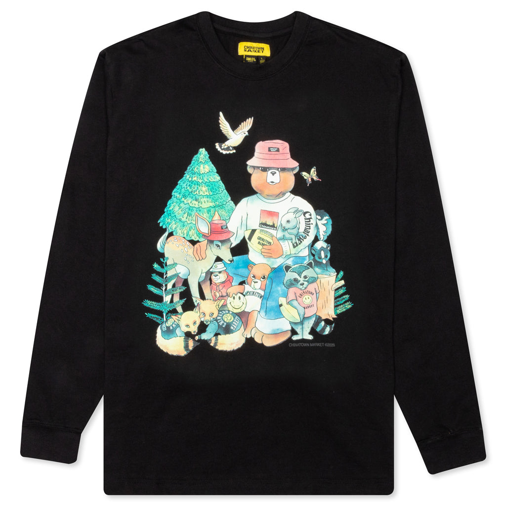 Chinatown Smiley Friends Crewneck - Black