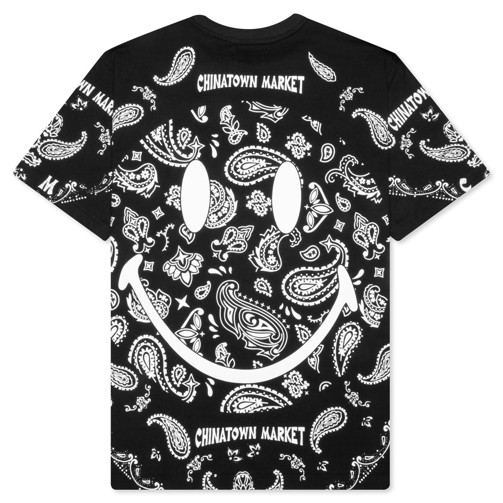 Chinatown x YG Paisley Smiley Tee - Black