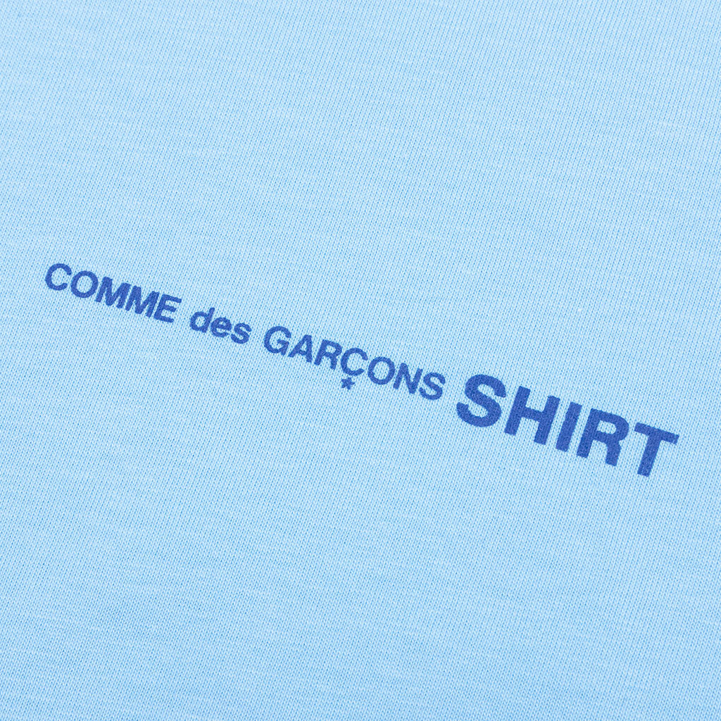 Comme Des Garcons SHIRT Logo L/S Tee - Blue